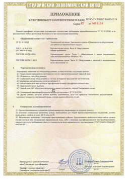 12.03.2015 Туймазы - ЗАО СиБиСи(Япония) г.Москва. Приложение к сертификату Видеокамеры для систем охранного видеонаблюдения т.м.GANZ. ТР ТС 020/2011